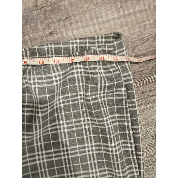 Umgee gray plaid flare pull on pants large y2k preppy - Picture 3 of 8